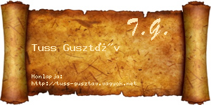 Tuss Gusztáv névjegykártya