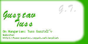 gusztav tuss business card